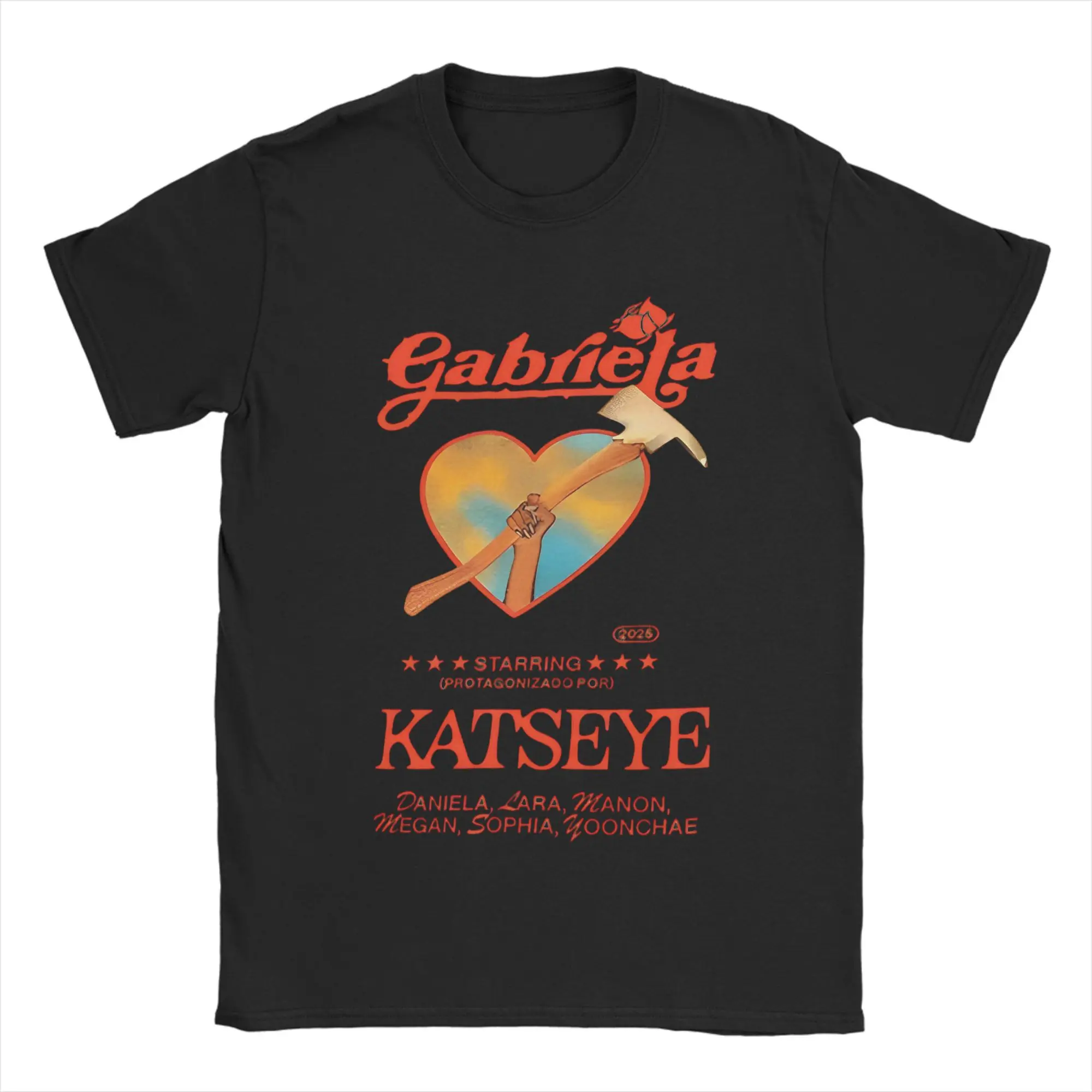 

Men Women's Katseye Gabriela T Shirts Kpop Group 100% Cotton Tops Casual Short Sleeve Round Neck Tee Shirt New Arrival T-Shirts