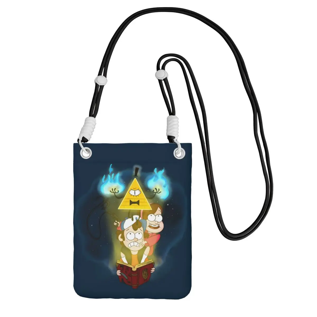 

Custom Gravity Falls Carry A Mobile Phone Bag Diagonally Men Women Comedy Animated Mobile Phone Bag for Hiking Phone Money Pouch
