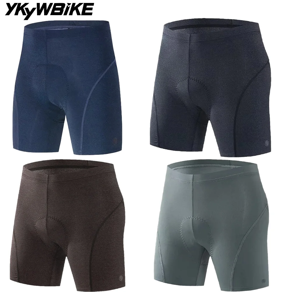 YKYWBIKE Men Cycling Underwear Bicycle Shorts with Belgium Padding Road Bike Short Pants High Elastic Breathable MTB Shorts