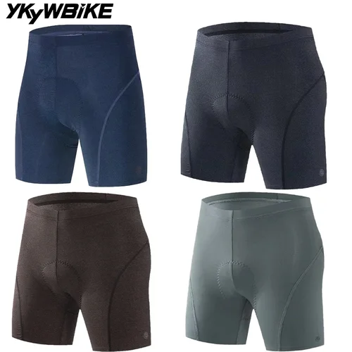 Imagen 1 del producto YKYWBIKE-ropa interior de ciclismo para hombre, pantalones cortos con relleno belga, pantalones cortos para bicicleta de carretera, pantalones cortos transpirables de alta elasticidad para bicicleta de montaña