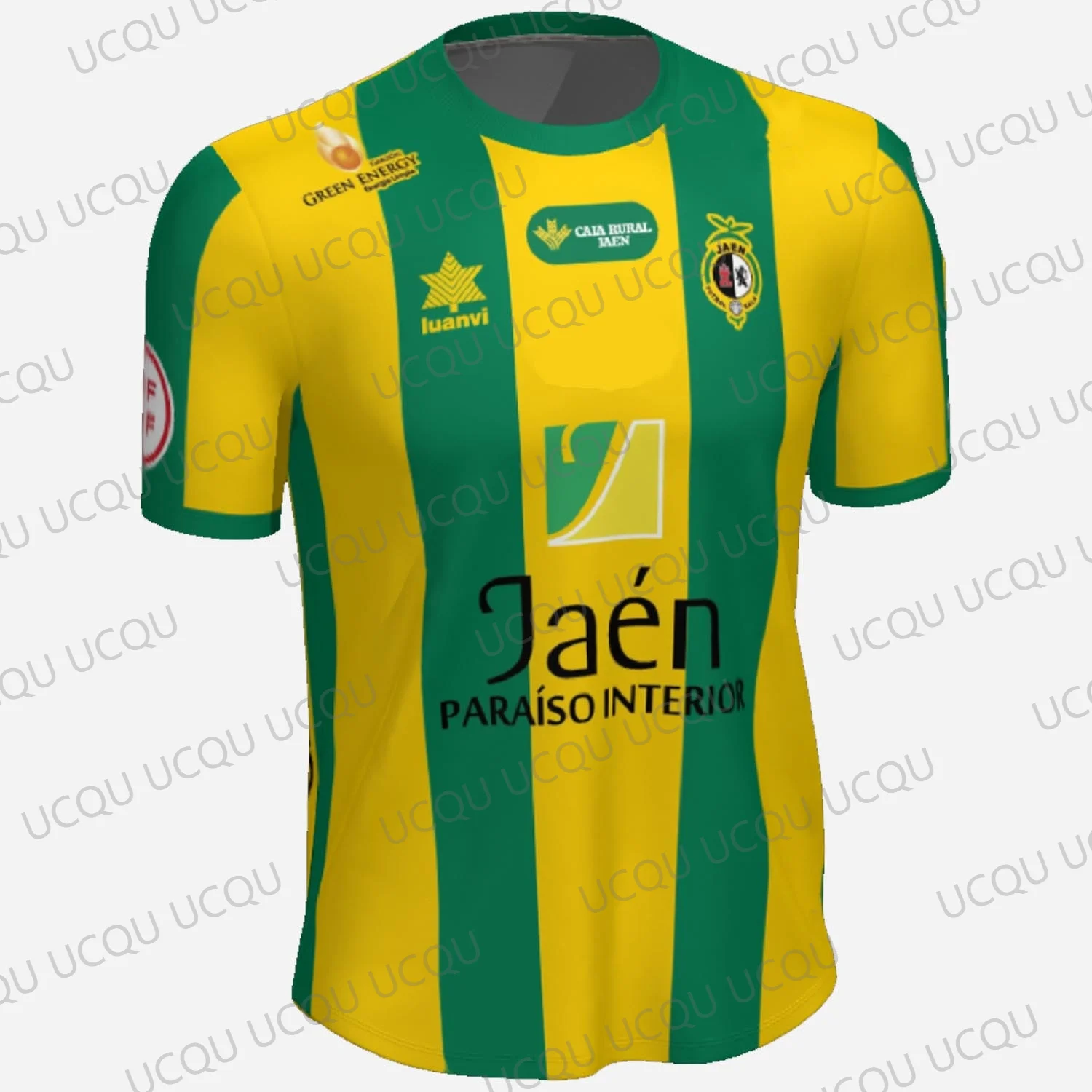 Jaen Paraiso Interior FS Futsal Jersey España Camiseta de fútbol interior Kit de fútbol Temporada 2025 2026 Hombres Niños Adultos Fan Gift Supporter