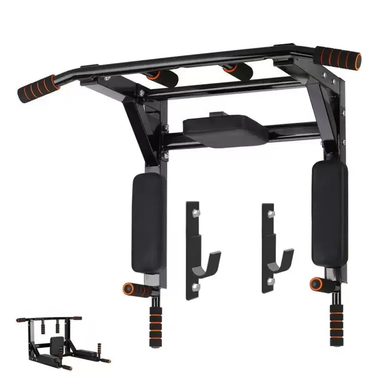 Großhandel Heavy Duty Fitness Dip Station Indoor Home Gym Workout Wandmontage Zugstange Multifunktions-Horizontalstange für Zuhause