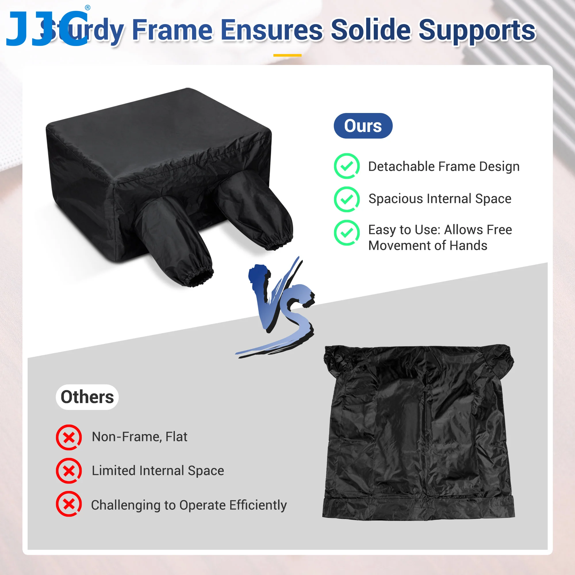 JJC معدات غرفة المظلمة فيلم تغيير حقيبة الكاميرا فيلم مخصص تطوير غرفة المظلمة سستة حقيبة طبقة مزدوجة تحميل التصوير الفوتوغرافي