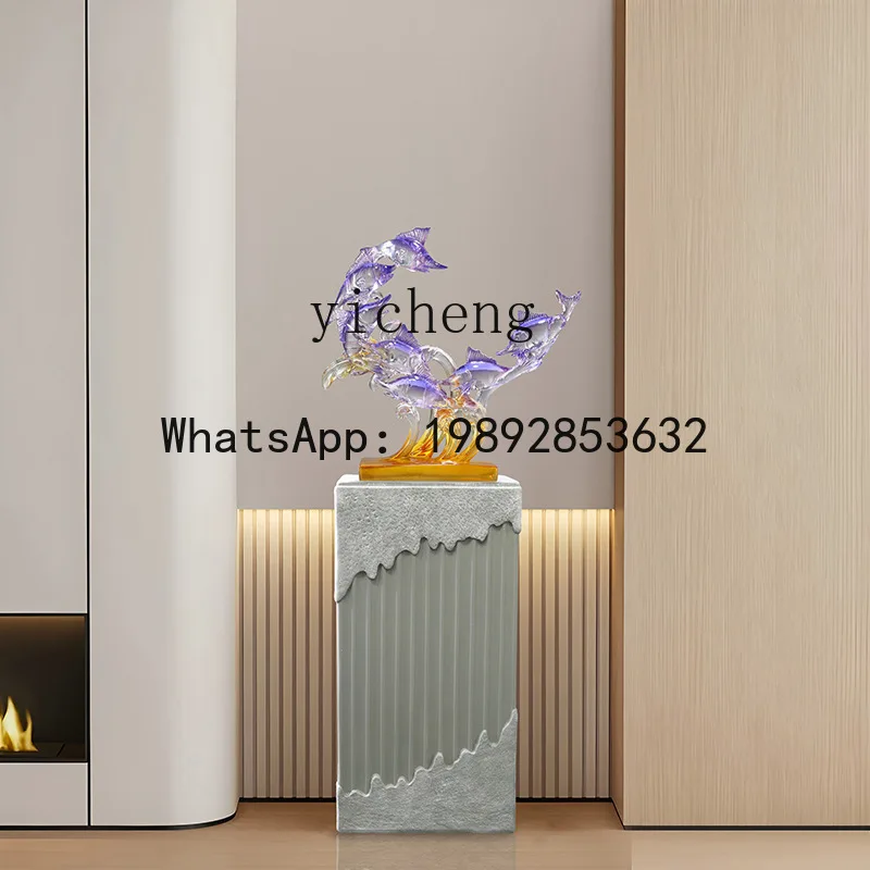 X2 Floor Ornament for Living Room Staircase High-end Home Living Room Office Lobby Opening