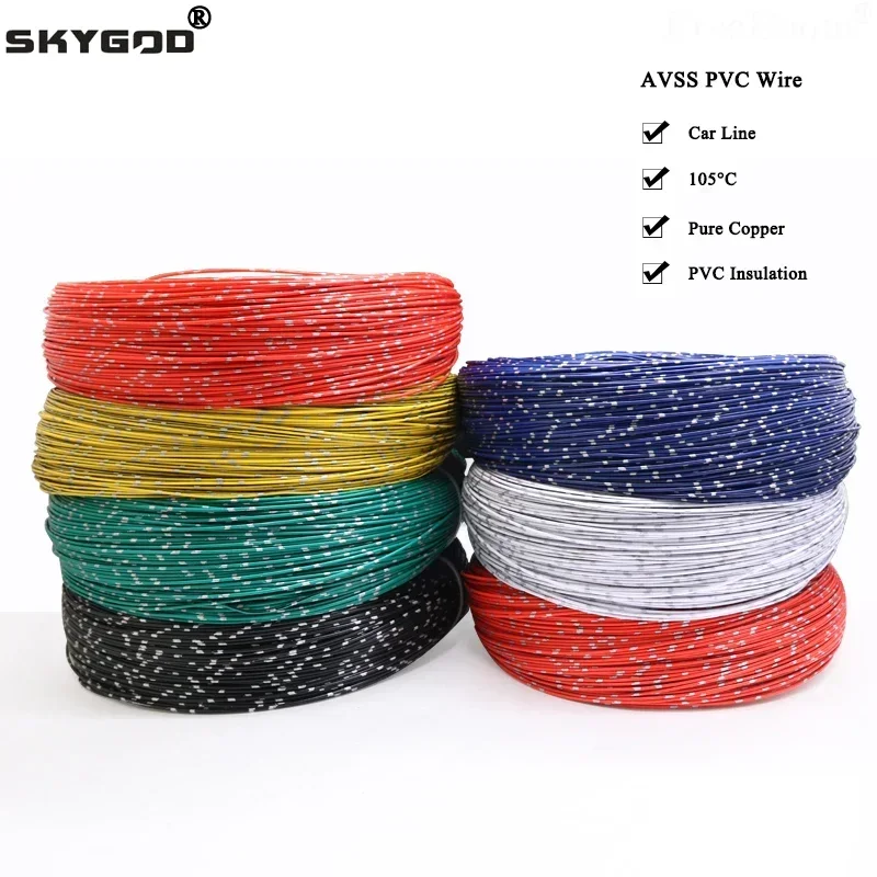 

5/10/50m 22 20 18 16 14AWG AVSS Car Modified Wire Speaker Audio Cable OFC Oxygen-free Pure Copper Twisted Pair Power Cord Line