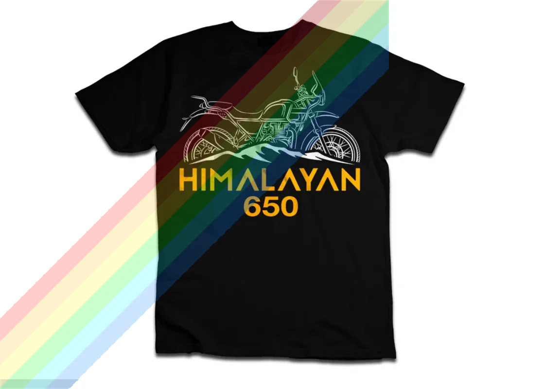 

2024 Men T Shirt Casual Royal Enfield Himalayan 650 Motorcycle Riders T-shirt Graphic Summer Short Sleeves 100% Cotton S-3XL