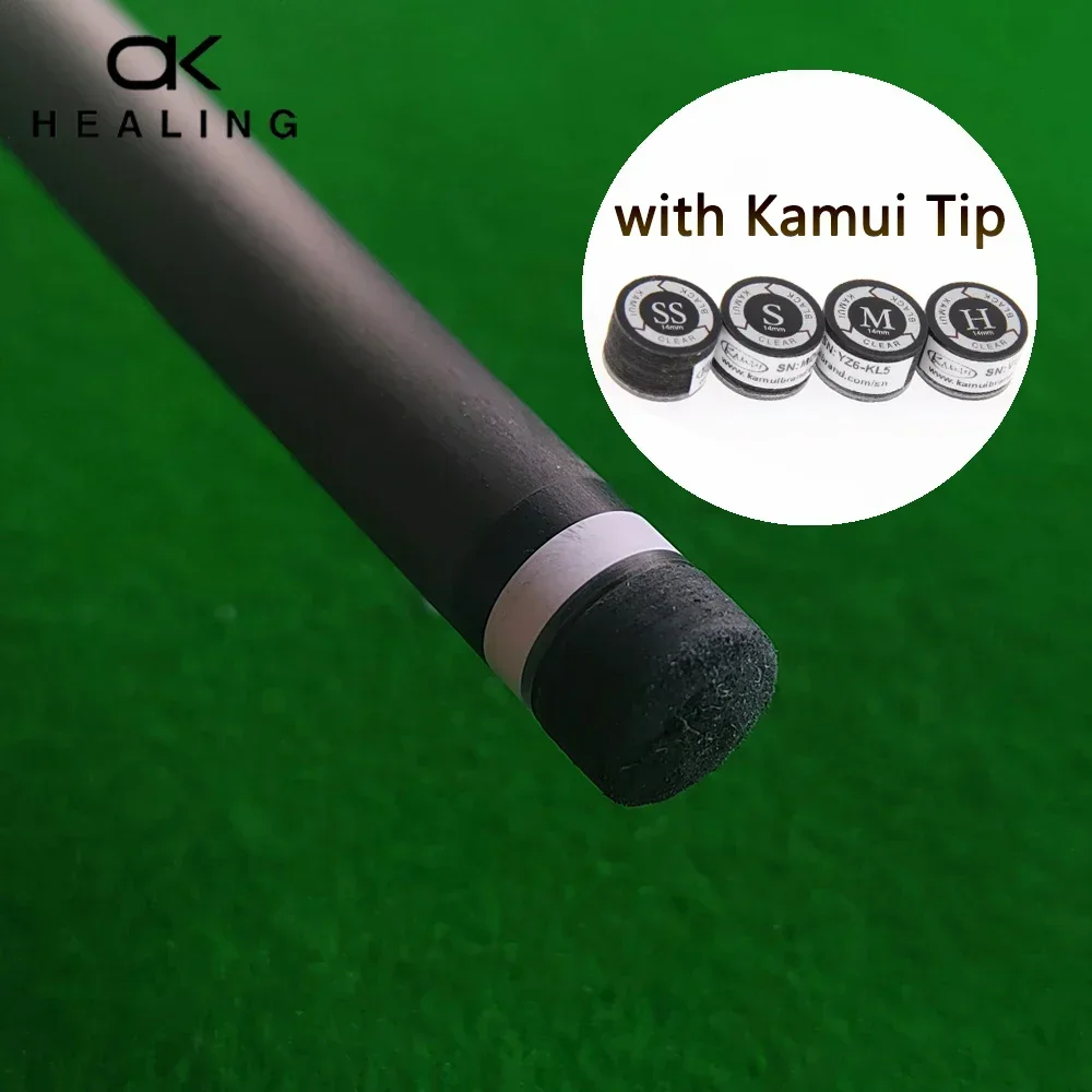 Carbon Fiber Cue Shaft With Kamui Tips Carbon Billiards Shaft for Snooker & Billiard Play Cue Pro Taper Conical LOGO Engraving