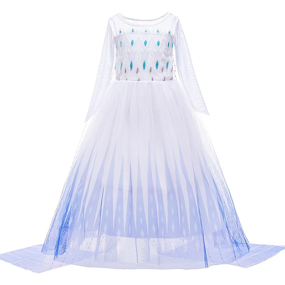 أزياء كرنفال للفتيات فستان الأميرة إلسا للأطفال فساتين ملكة الثلج بأكمام طويلة ملابس تنكرية لحفلات أعياد الميلاد وأعياد الميلاد للأطفال