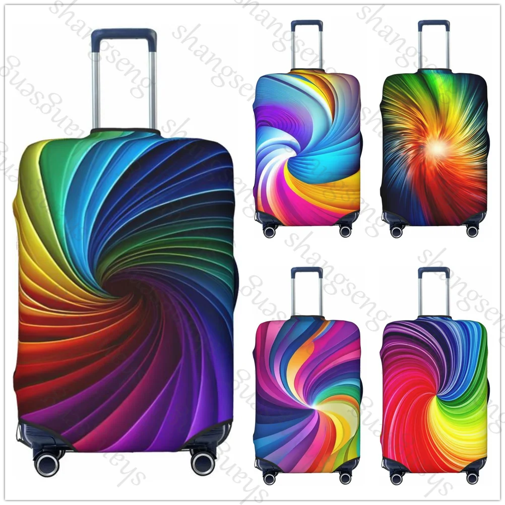 Color Rotation Colorful Thicken Luggage Cover Elasticity Trolley dust cover Suitcase Protection Suitcase Case Accessories