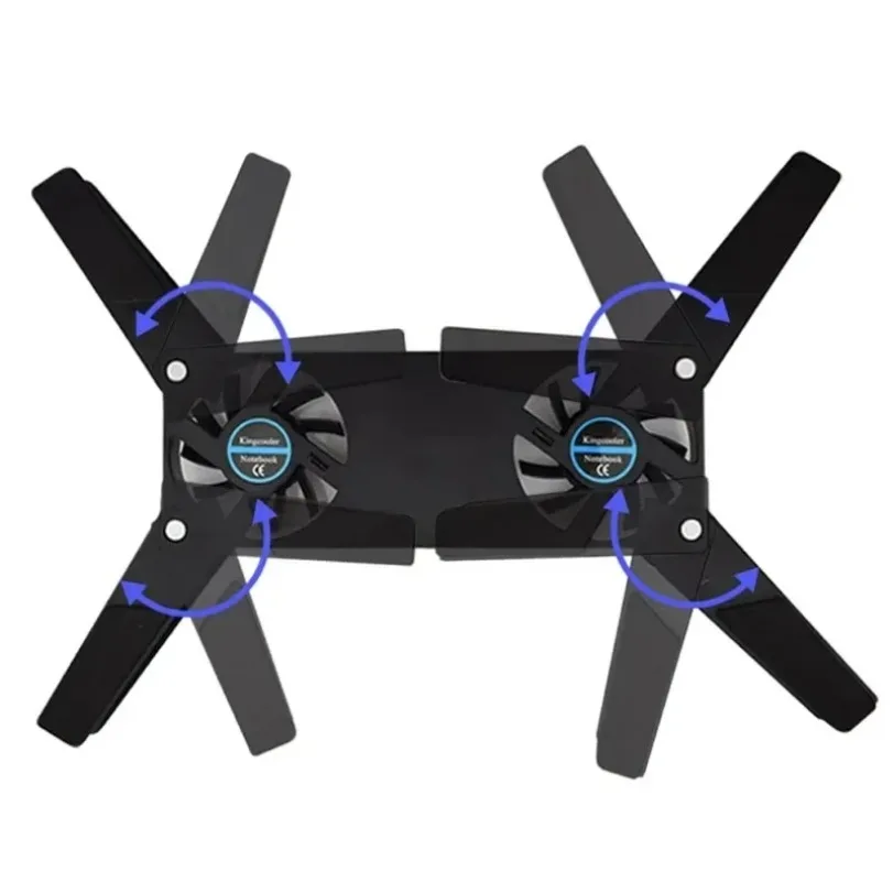 공랭식 노트북 쿨러 브래킷 USB 전원 쿨링 독 노트북 쿨링 패드 2팬 노트패드 유니버설 7 15인치 1 노트북 스탠드