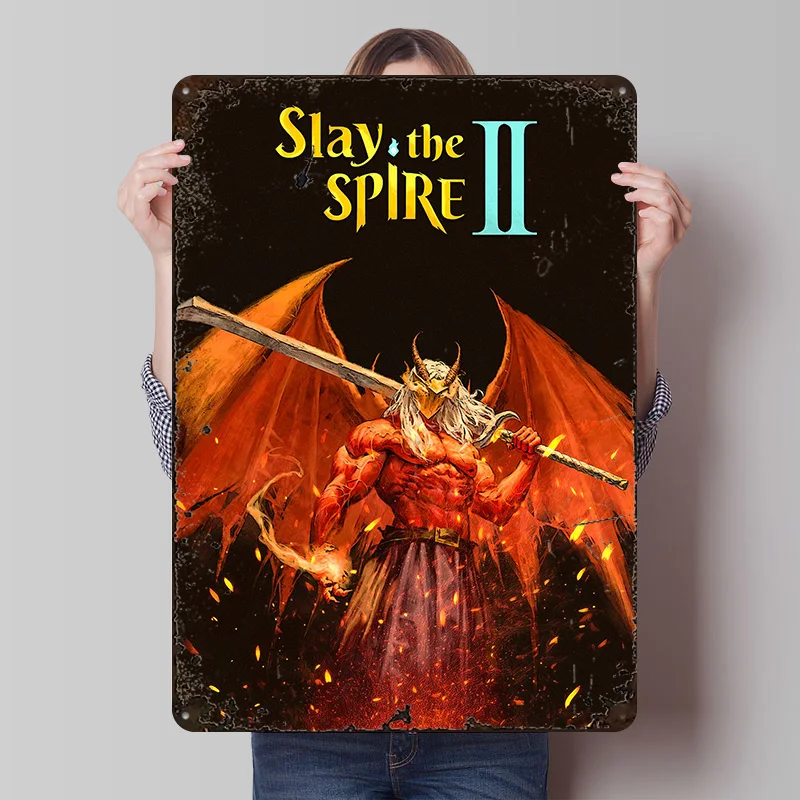 Slay the Spire II Game Art Metal Poster Custom Wall Art Retro Vintage Tinplate Signs for Man Cave Home Decoration Ornaments Room
