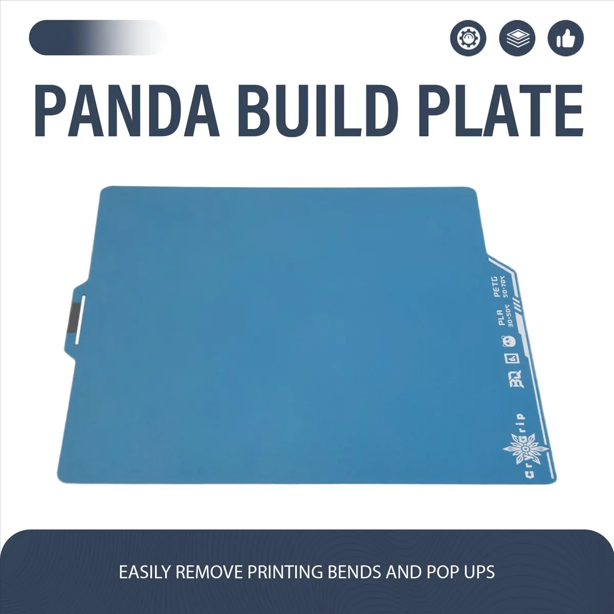 【Fast Delivery】-810- Panda Build Plate CryoGrip Pro Coating No Clog Spring Steel Double-Sided Textured for P1P P1S A1 3D Printer