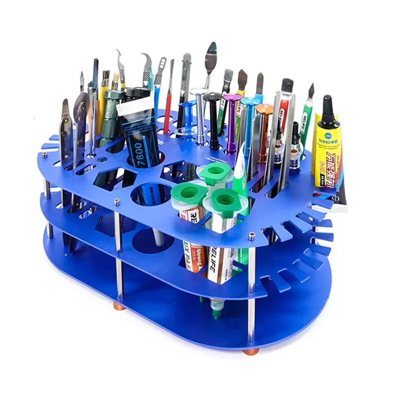 

Storage Rack Welding Oil Tweezers Screwdriver Storage Box For Mobile Phone Repair Desk Desktop Finishing Tools