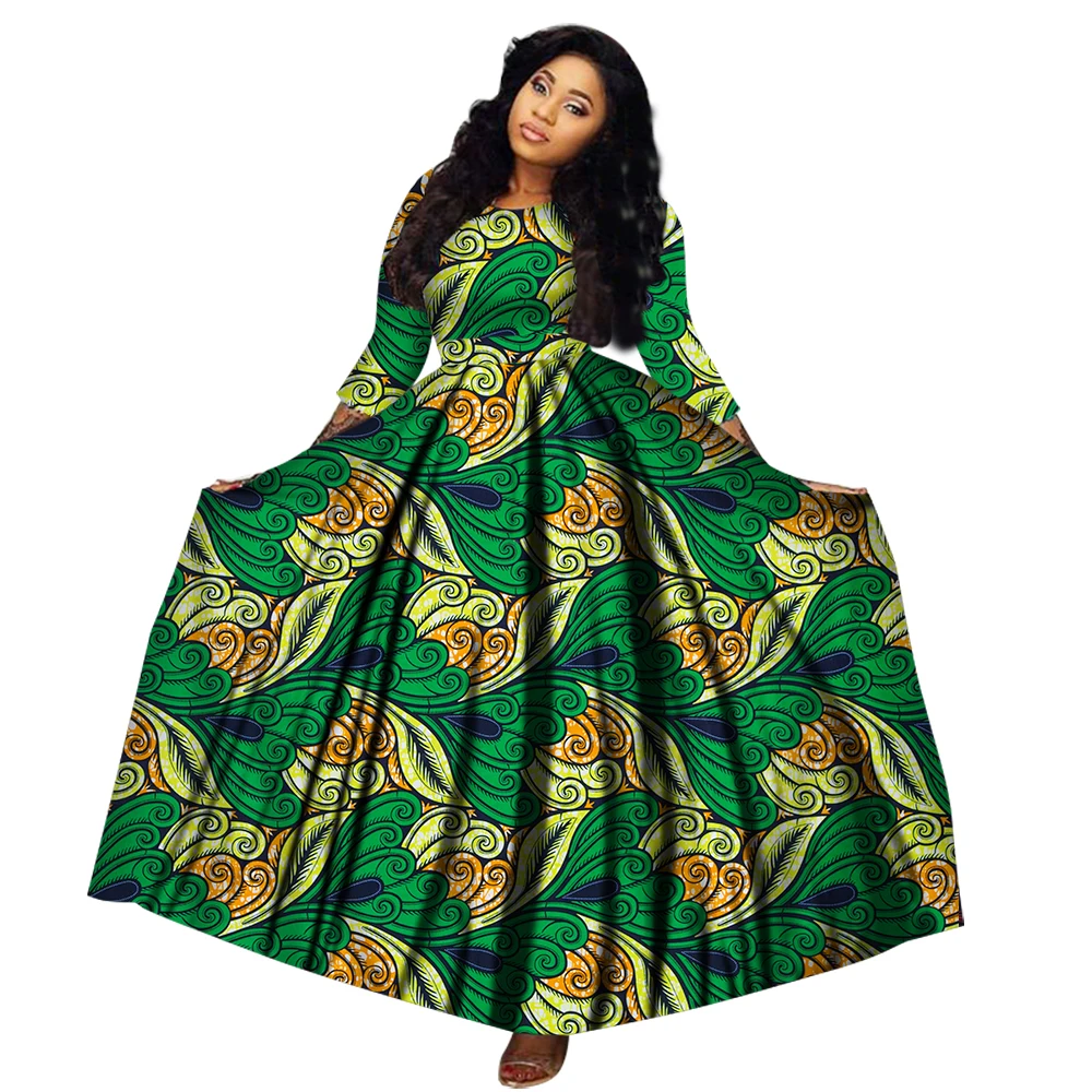 Customize BintaRealWax Women Special African Slim Fit Dress Traditional Sexy Elegent Female Ankara Party Wedding Dress WY2699