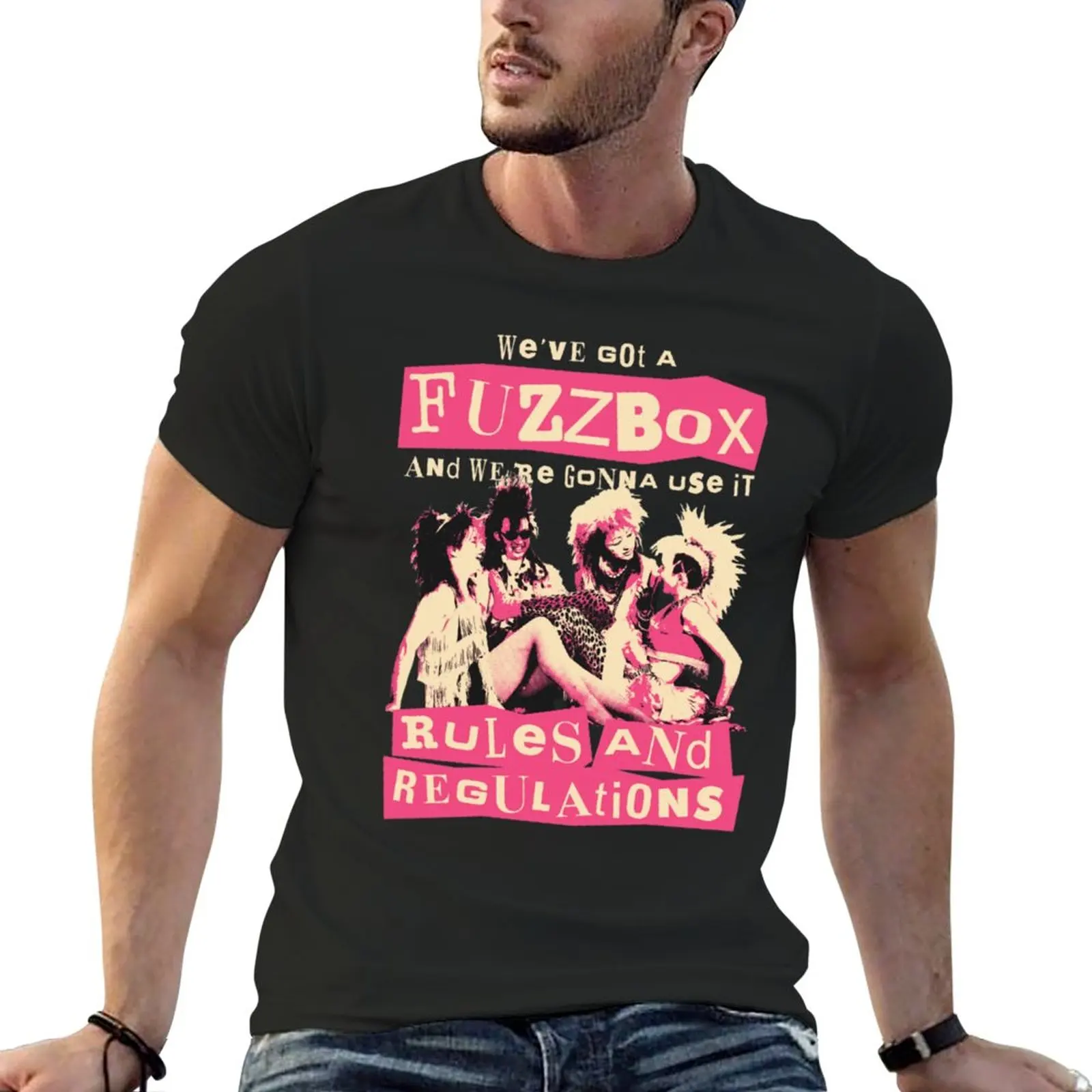 New Fuzzbox Indie Pop Classic T-Shirt Anime t-shirt graphics t shirt fruit of the loom mens t shirts