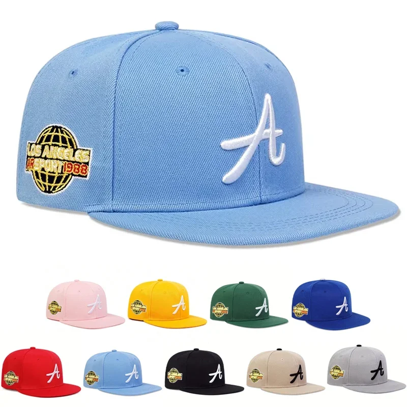 Unisex A Letter Side Earth Embroidery Baseball Hats Spring Autumn Outdoor Adjustable Casual Hip-hop Trucker Caps Sunscreen Hat