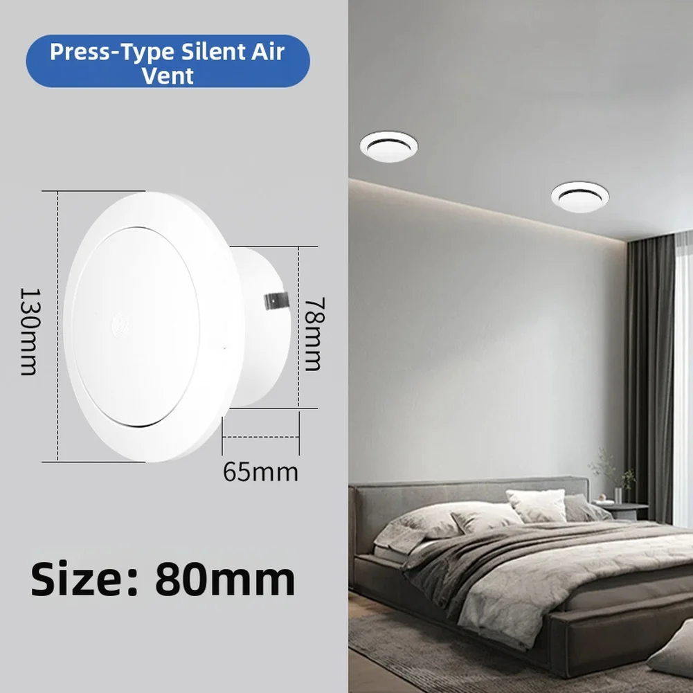Adjustable Air Grille 80mm 100mm 150mm Press Operation Vent Fresh Air System Exhaust Supply Return Dust Filter Silent Flow Tool