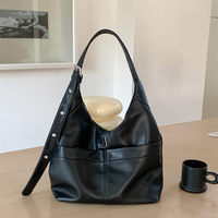 Large Capacity Tote Bag New Highquality PU Soft Leather Crossbody Bag Preppy Style Student Satchels Vintage Women Shoulder Bag