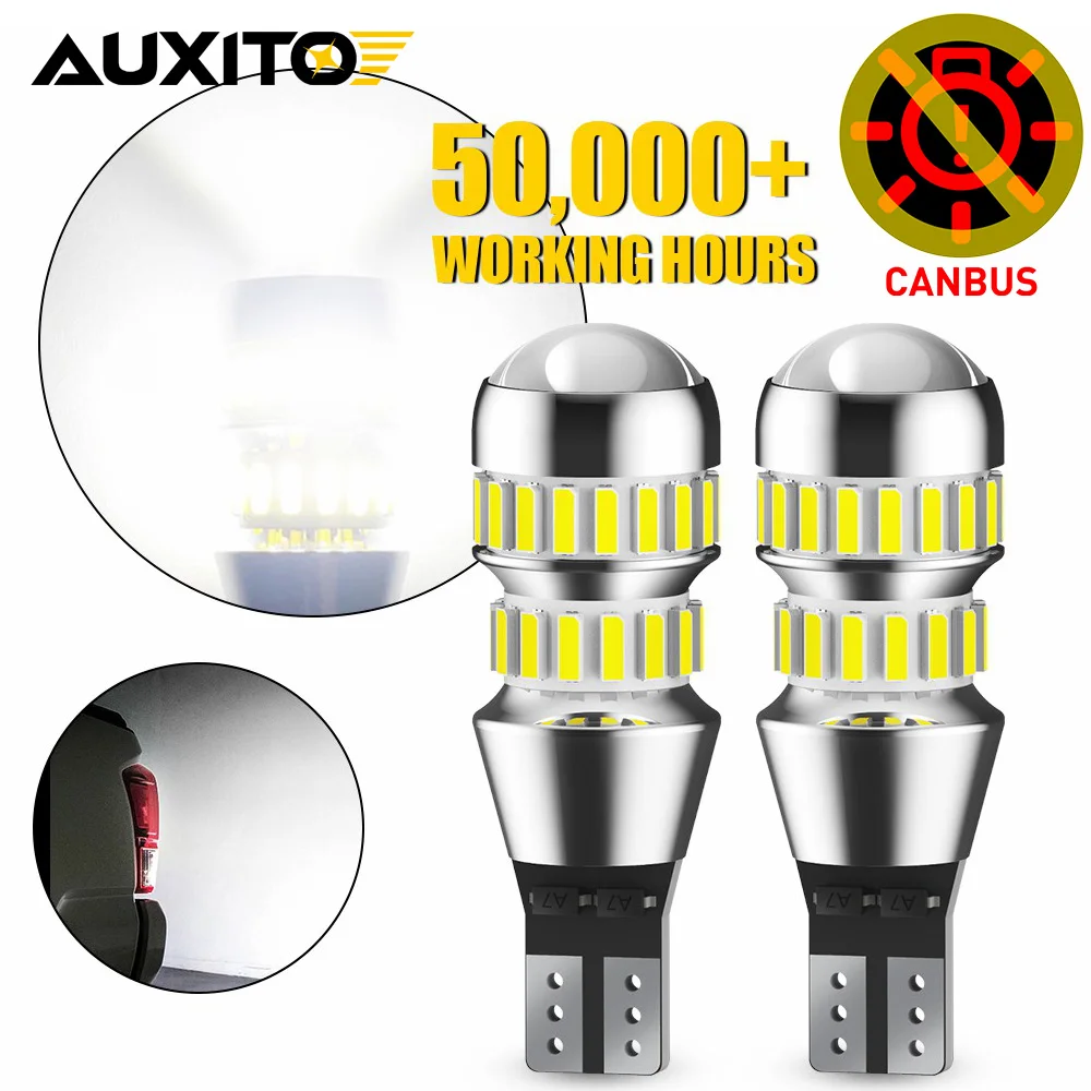 

AUXITO 2Pcs Canbus T15 W16W LED Bulbs Reverse Lamp Backup Light No Error High Power For VW Golf Toyota Sienna Corolla Nissan