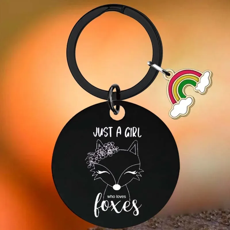 

Hot Fox Gifts Key Chain Ring Animal Fox keychains pendant Fox Fan Gift Fox Lover Gift