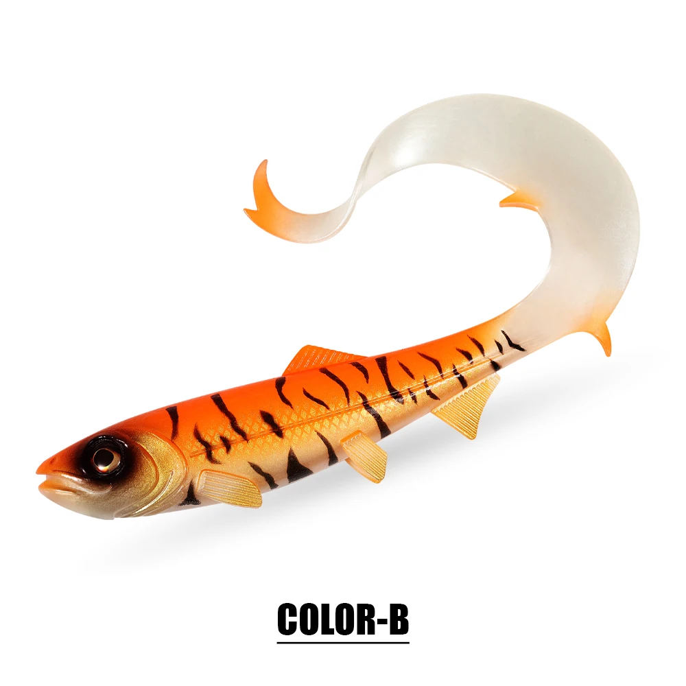 Spinpoler 17.5 cm 22 cm Firebomb Lange Golvende Staart Grub Zachte Swimbait Vissen Lokken Grote Snoekbaars Aas Zander Meerval visgerei