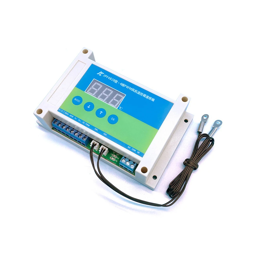 Imagem -05 - Fan Temperature Control Switch Regulação de Velocidade 12v 24v 48v Silencioso Energy Saving Chassis Pwm Led Regulador Digital dc