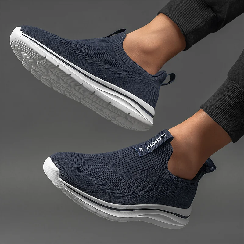 Chaussures de course respirantes en maille légère pour hommes, baskets à enfiler, chaussures de sport en plein air, chaussures de tennis de jogging, grande taille, 44, 45, 46