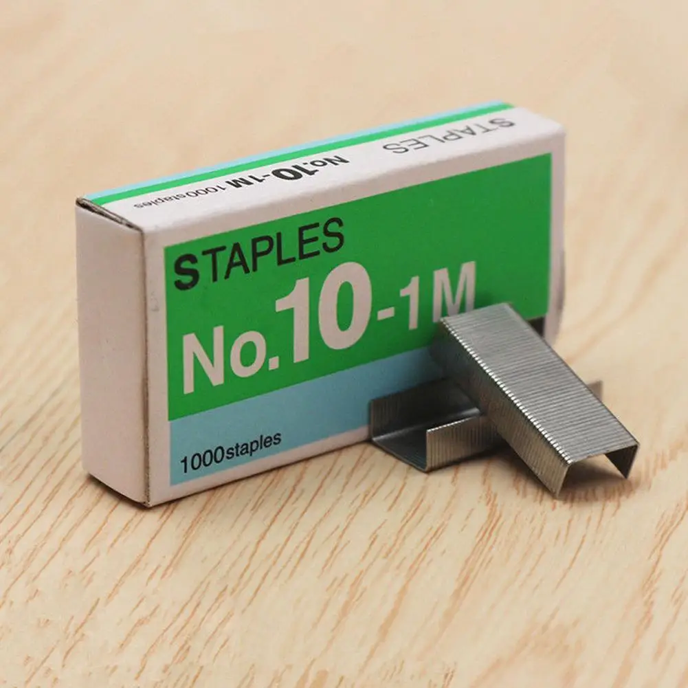 1000 Pieces Boxed High Quality No.10 Staple Standard Model Office Binding Stitching Needle Stapler Dedicated Stapler Pin