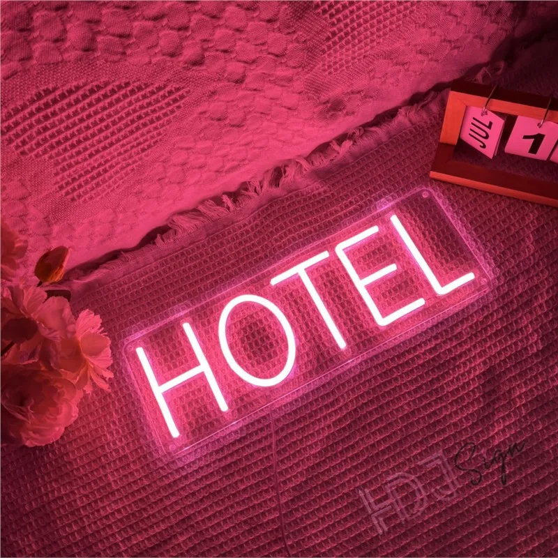 HOTEL LED Neon Signs Light Up Open Sign Walls Window Art Decor for Shop Bar Hotel Restaurant Retail Store Party Pub - view 2