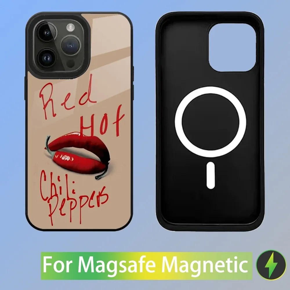 Red Hot Chili Peppers RHCP Phone Case For iPhone 15,14,13,12,11,Plus,Pro,Max Mini Magsafe Magnetic Wireless Charging