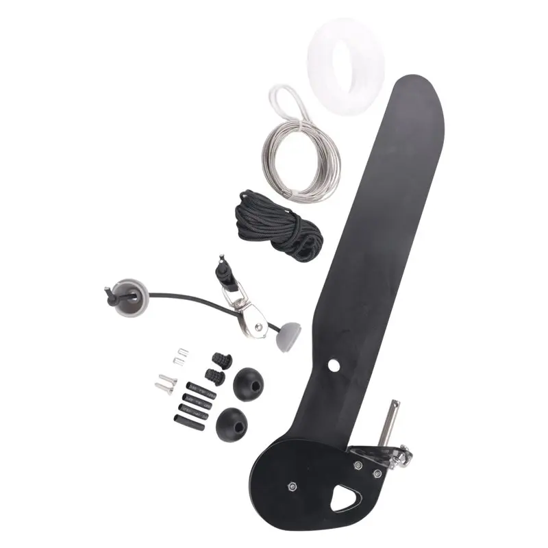 Ocean Boat Fishing Boat Steering Control Parts Tool Kit Kayak Stern Rudder Set Direction Rudder Tail Rudder-ABQF
