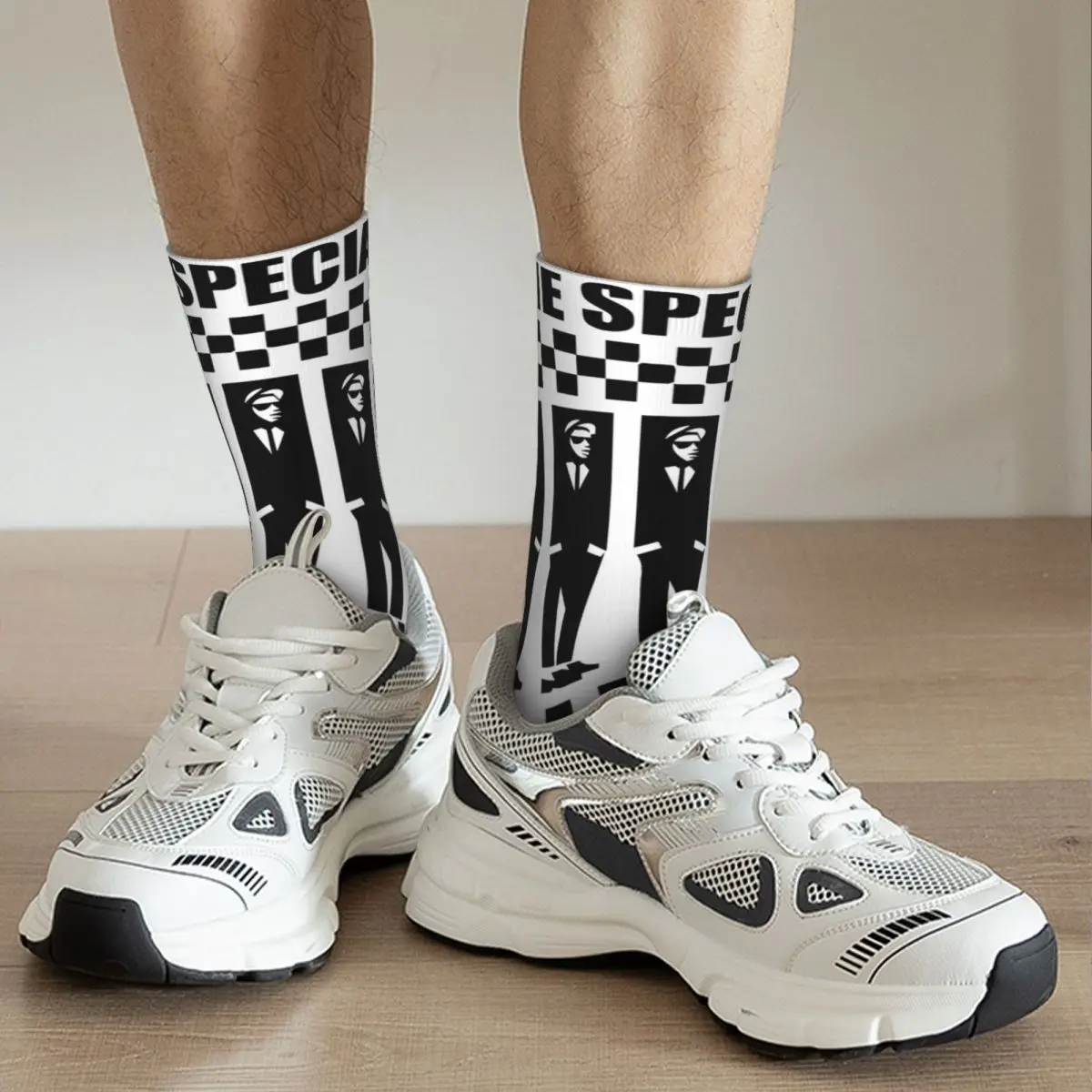 Ska-Rock die Specials Band 2 Ton Ska Check Socken lustig glücklich Retro Punk Rock Reggae Musik Socken Neuheit Mittel rohr Socken