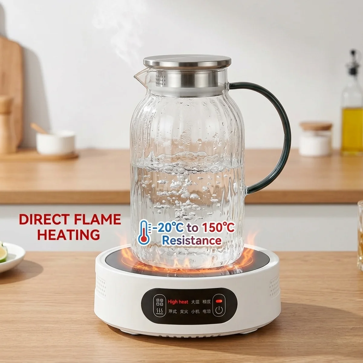 Adecuado para bebidas frías y calientes, desde bebidas heladas hasta té caliente, esta jarra versátil es imprescindible para tu hogar.