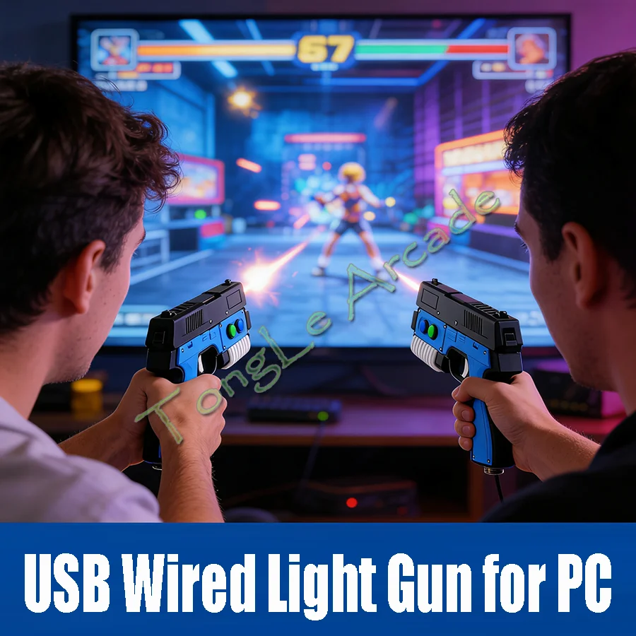 

1 шт. USB-пистолет для компьютера (сделай сам), прошивка OpenFire, корпус из 3D-печатного PLA, электромагнитный откат, контроллер для шутеров