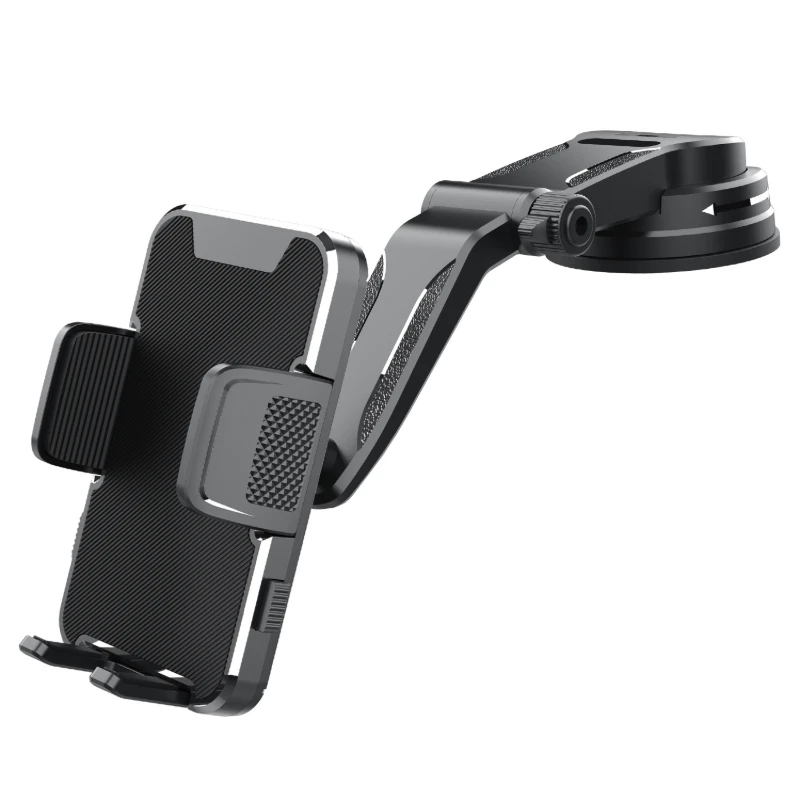 Car Phone Holder Windshield Dashboard Suction Mount 360° Telescopic Arm Cradle for iPhone Samsung GPS Navigation
