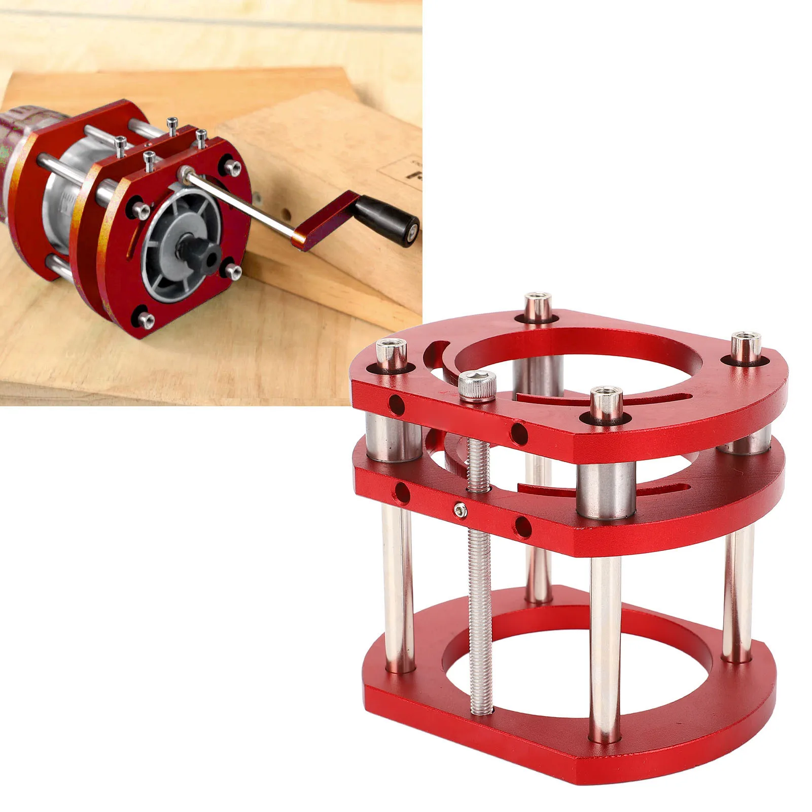 

Router Lift Base Height Adjustable Router Table Lifting System Base for Motor Diameters 64 to 66mm