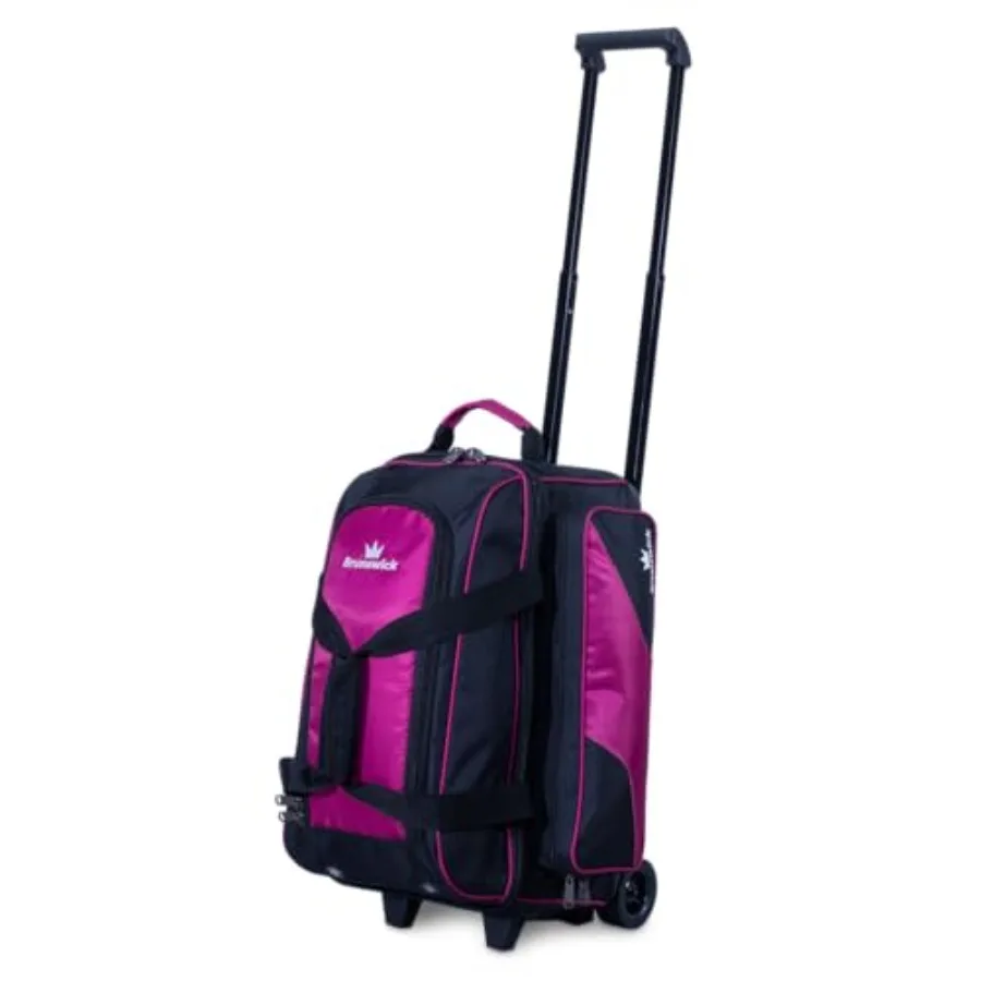 

Brunswick Zone Double Roller Bowling Bag for Professional and Recreational Bowlers with Durable Construction Multiple Storage C