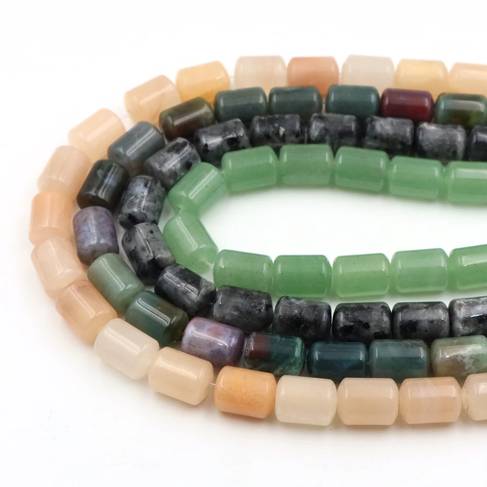 10x14mm Natural Stone Crystal Quartz Jewelry Making Cylindrical Loose Spacer Bead Beaded for DIY Stretch Bracelet Jewelry Crafts view 4