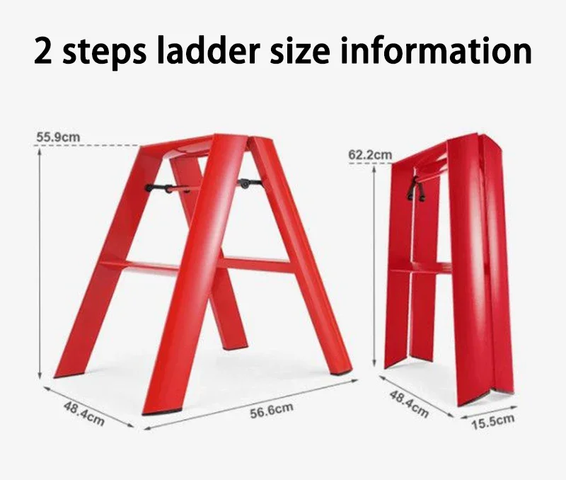 Folding Aluminium Ladders Scaffolding Stool Foldable House Ladder Portable 3 Step Stairs Climbing Multifunction Home Furniture