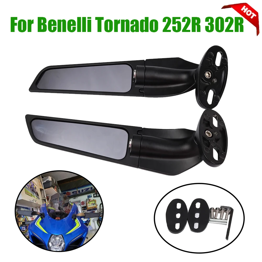 Motorcycle Accessories Mirrors Wind Wing Adjustable Rotating Side Rear View Rearview Mirror For Benelli Tornado 302R 252 R 302 R