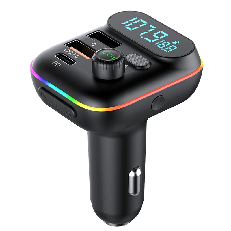 T70 Car Bluetooth MP3 Player FM Transmitter Universal Fast USB Charger Car Supplies