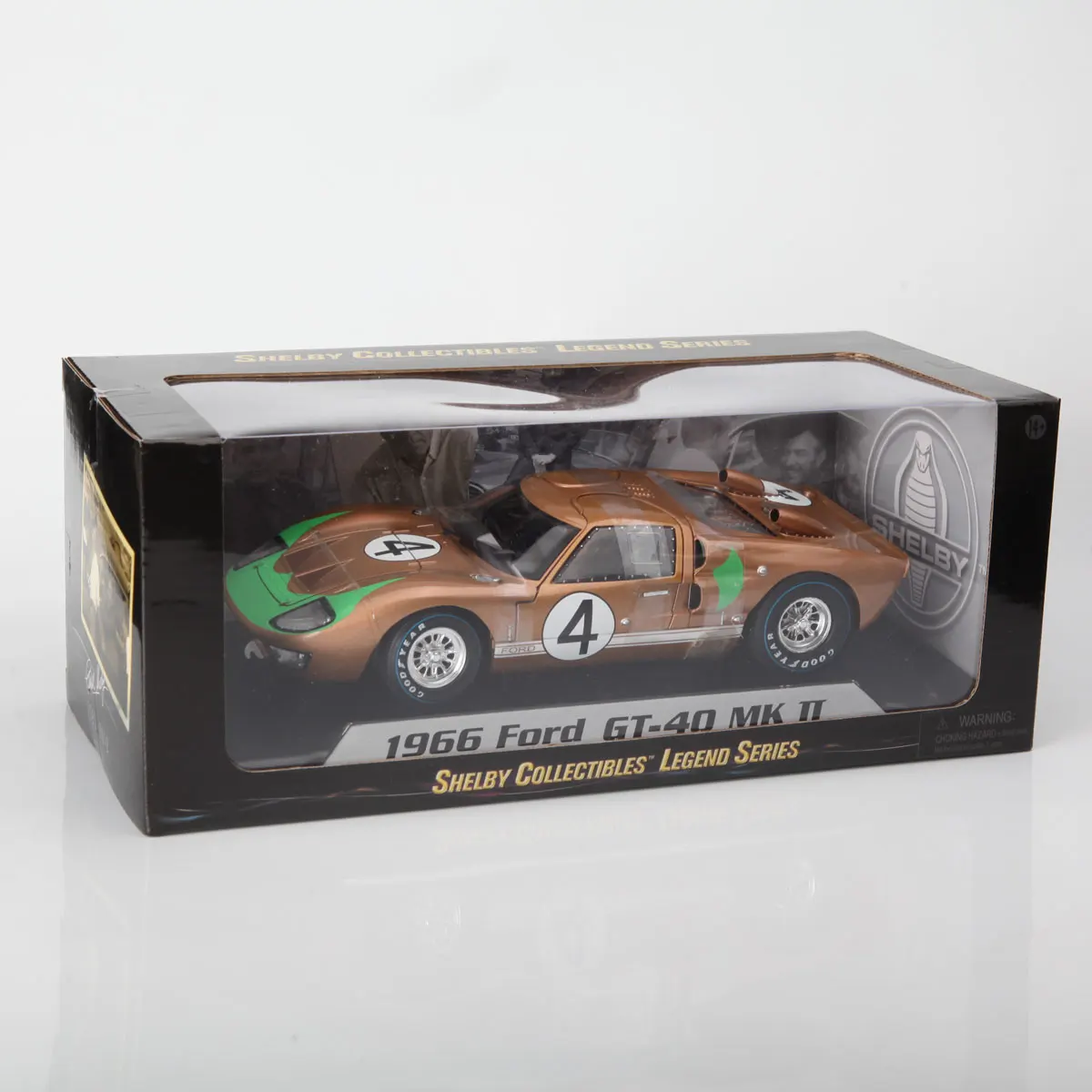 Moulé sous pression SHELBY 1/18 Échelle Ford GT-40 MK II No. Modèle de voiture en alliage 4 1966, jouet à collectionner, cadeau, affichage Souvenir, ornement