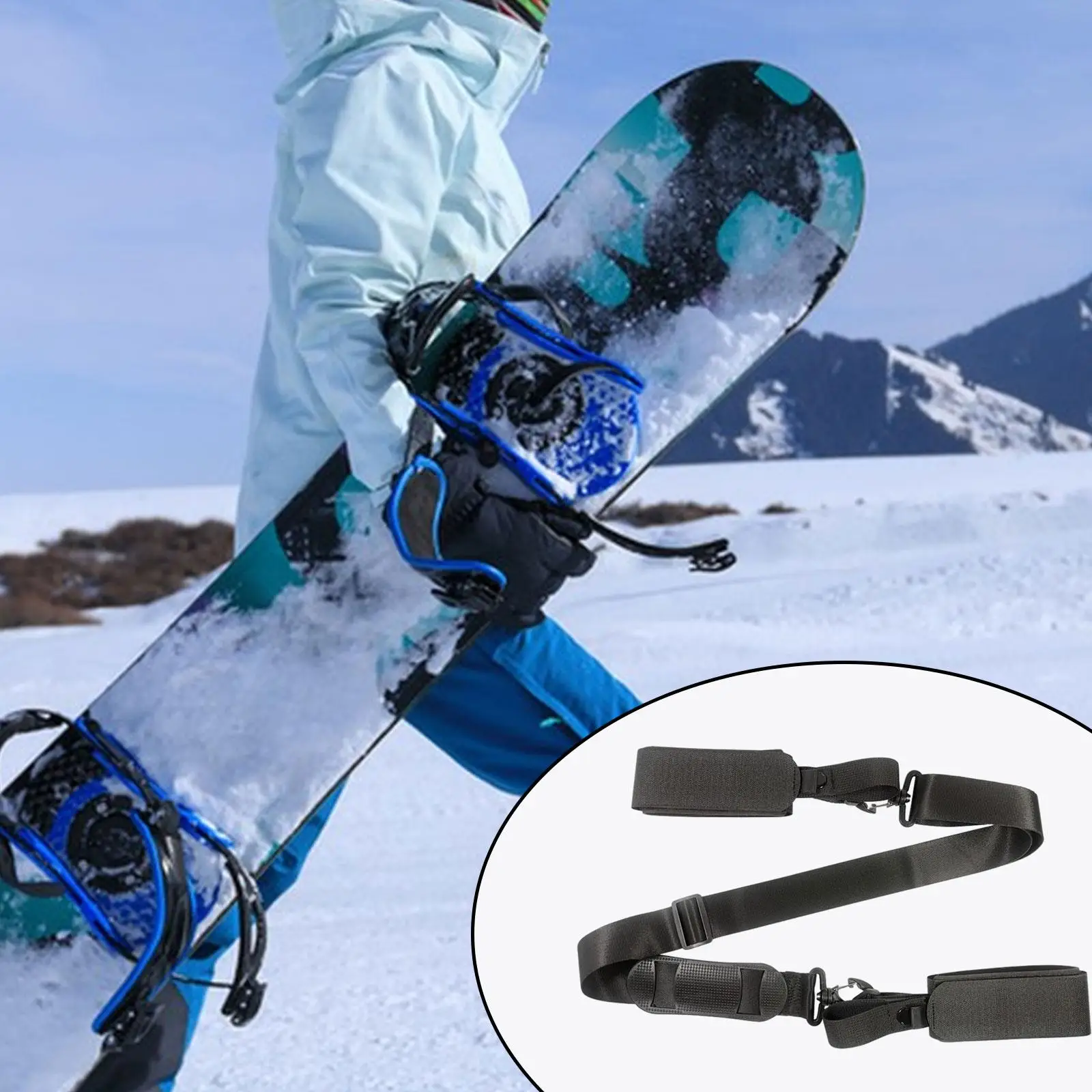 

Ski Carry Strap Belt Snowboard Straps Nylon Tool Ski Straps Gear Protection Holder Grip Strap Rod for Ski Snowboard Men Kids