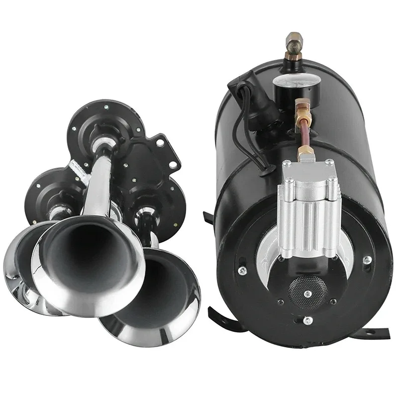 Universe Grocery Store Four Pipe Gas Horn Modified Car Air Pump 12V 150psi 3L/6L Gas Tank Air Compressor Air Compressor