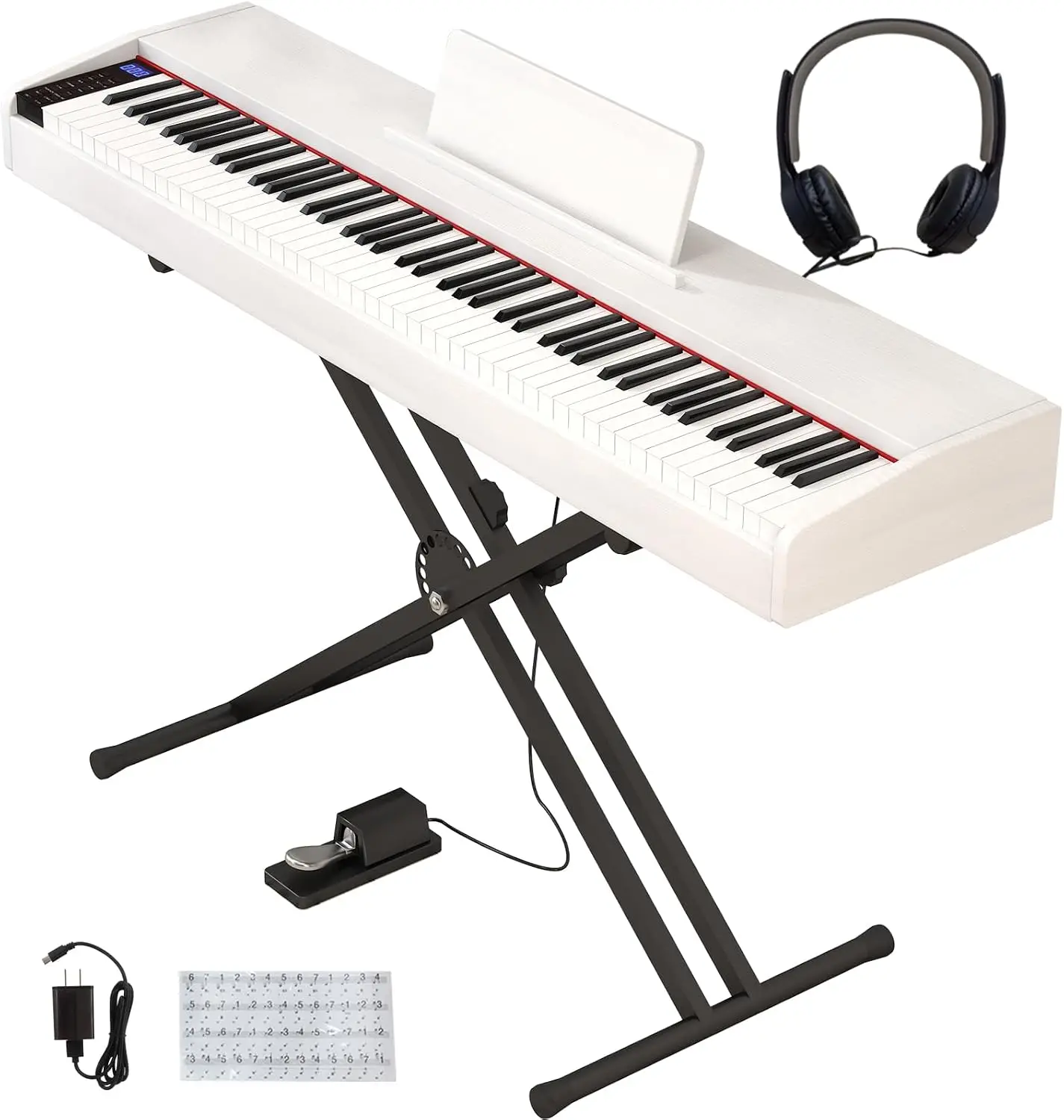 88-Key Digital Piano with Semi-Weighted Keyboard, Ideal for Beginner Players