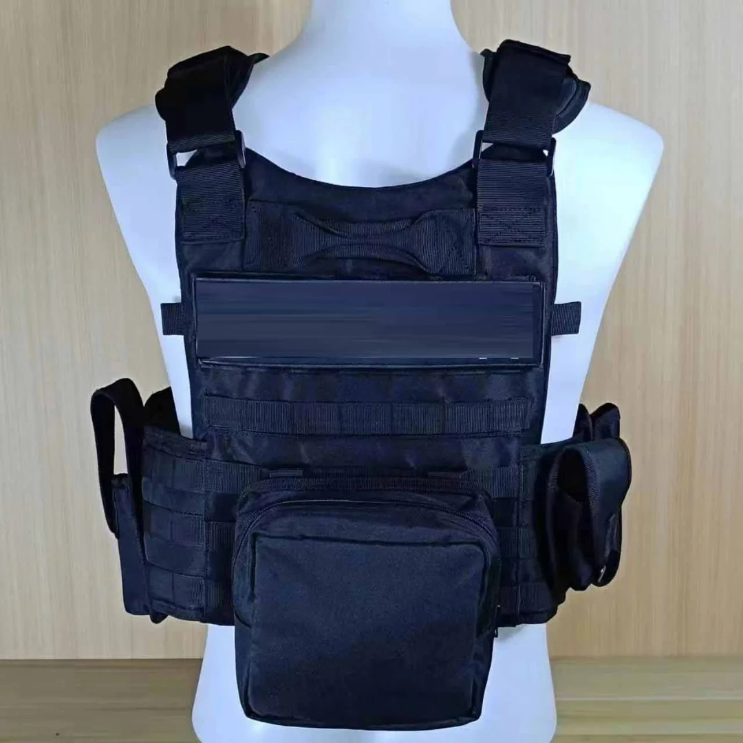 Fluorescent Green Reflective Black Protective Vest Outdoor Multi-functional Stab-proof Tactical Vest Comfortable And Breathable