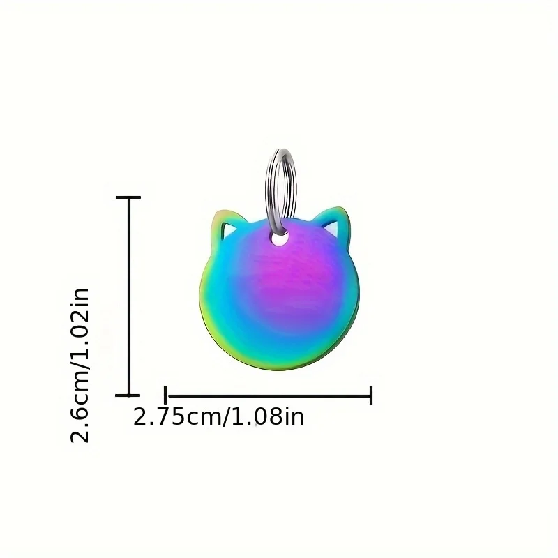 Personalized Pet ID Tag Custom Engraved Name Phone Stainless Steel Dog Cat Tag Anti-Lost Collar Tag Multi Color