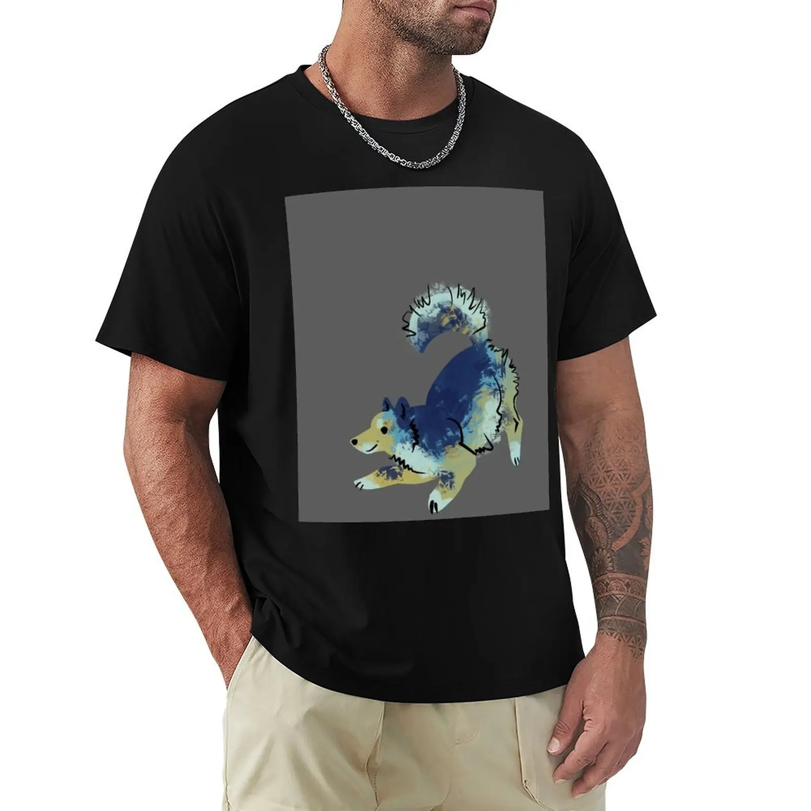 Chester Play Bowing T-Shirt Plus Size Basic Cotton T-Shirt