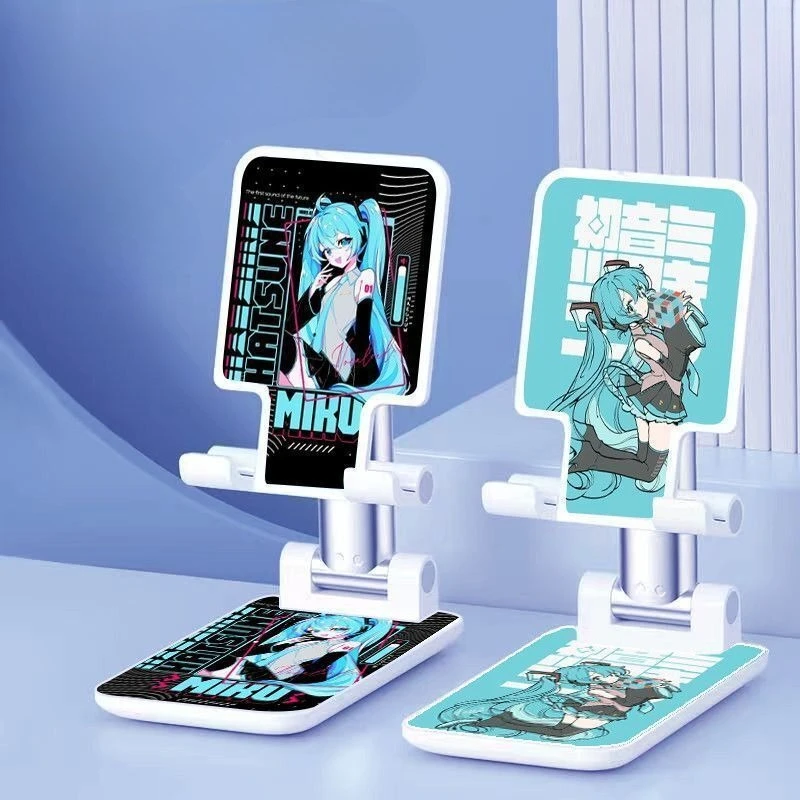 

Hatsune Miku two-dimensional anime cute cartoon desktop drama mobile phone stand Kawaii Miku peripheral liftable folding stand