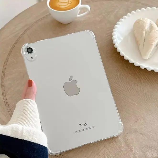 Transparent Four Corner Anti Fall Shell For iPad Pro 13 11th M5 M4 12.9 A16 10 8 7 9 10th Air 11 M2 M3 Mini 6 Tablet Clear Cover